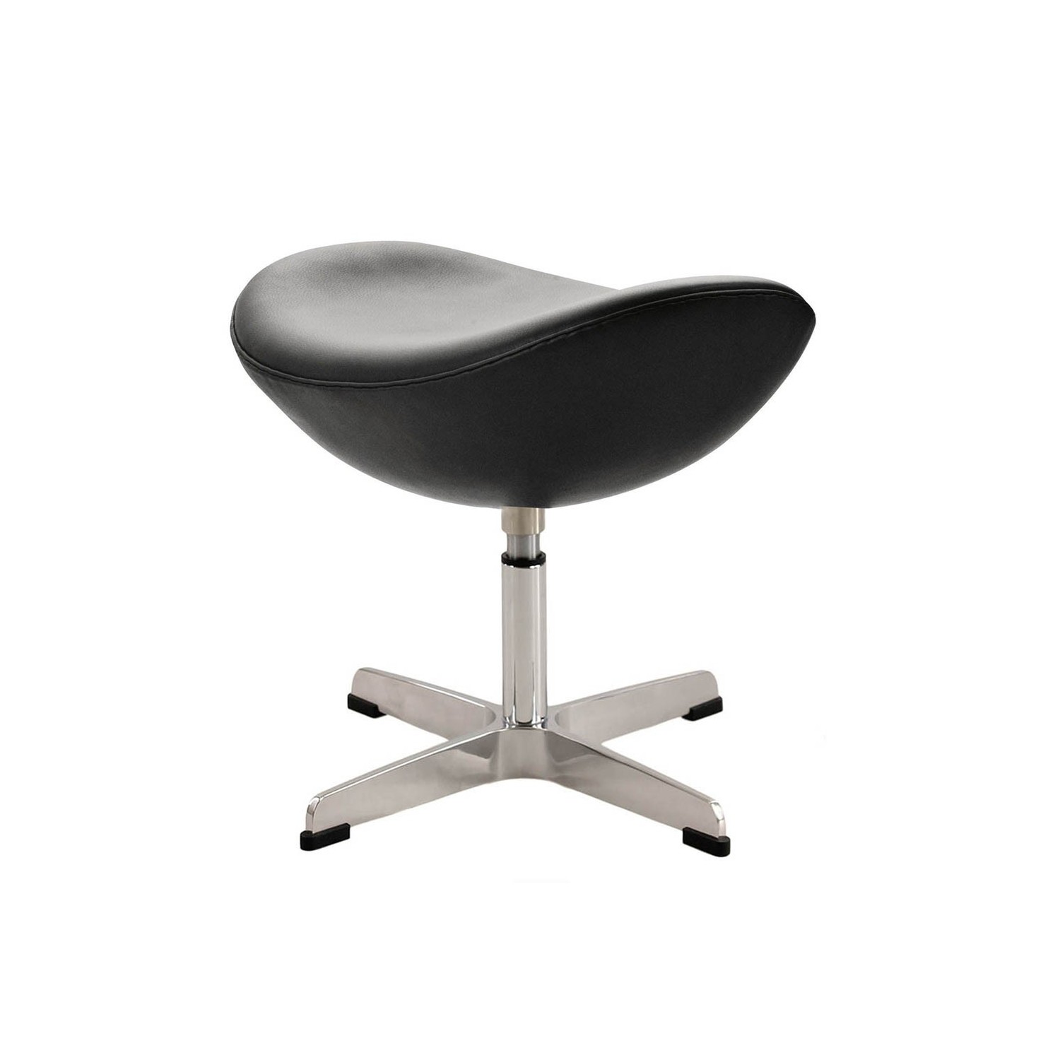 Ottoman des Egg stuhl aus Leder von Designer Arne Jacobsen