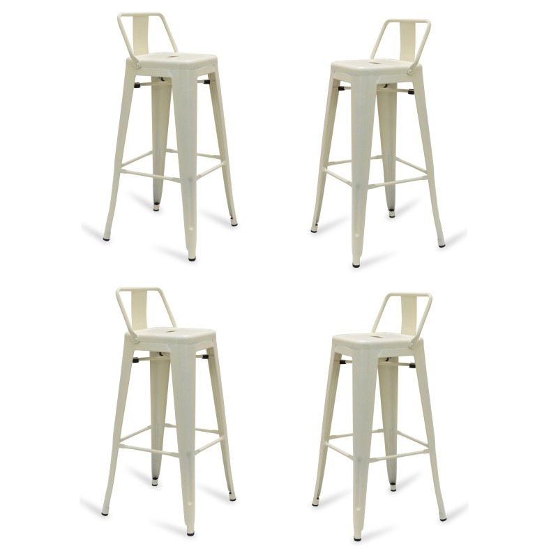 Pacote de 4 banquetas bistrô LB mate