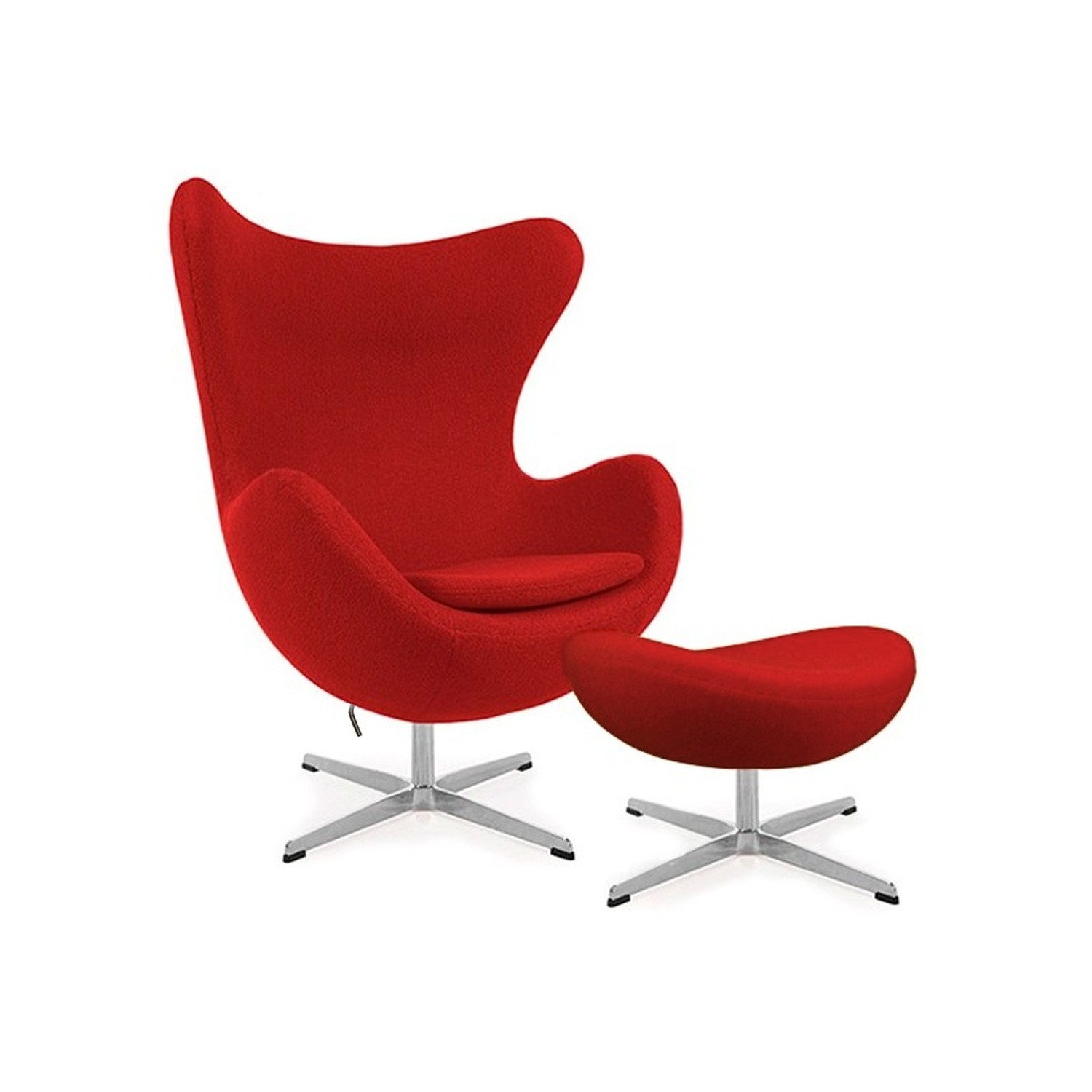Egg Chair mit Fußstütze asu Kaschmir