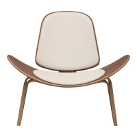 Réplique de chaise Shell Ch07 en bois de noyer