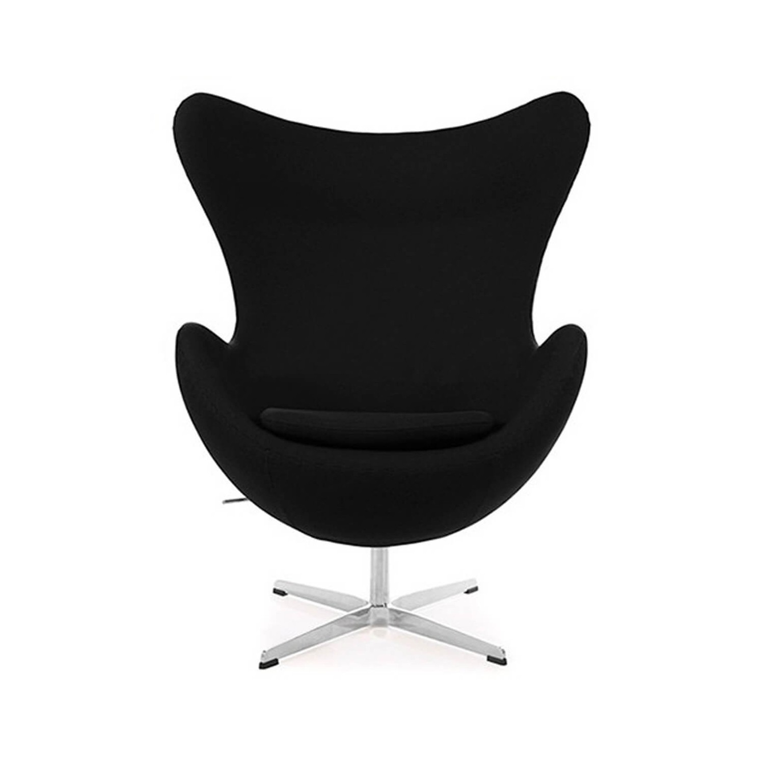 Replika krzesła jajko z podnóżkiem autorstwa projektanta Arne Jacobsen