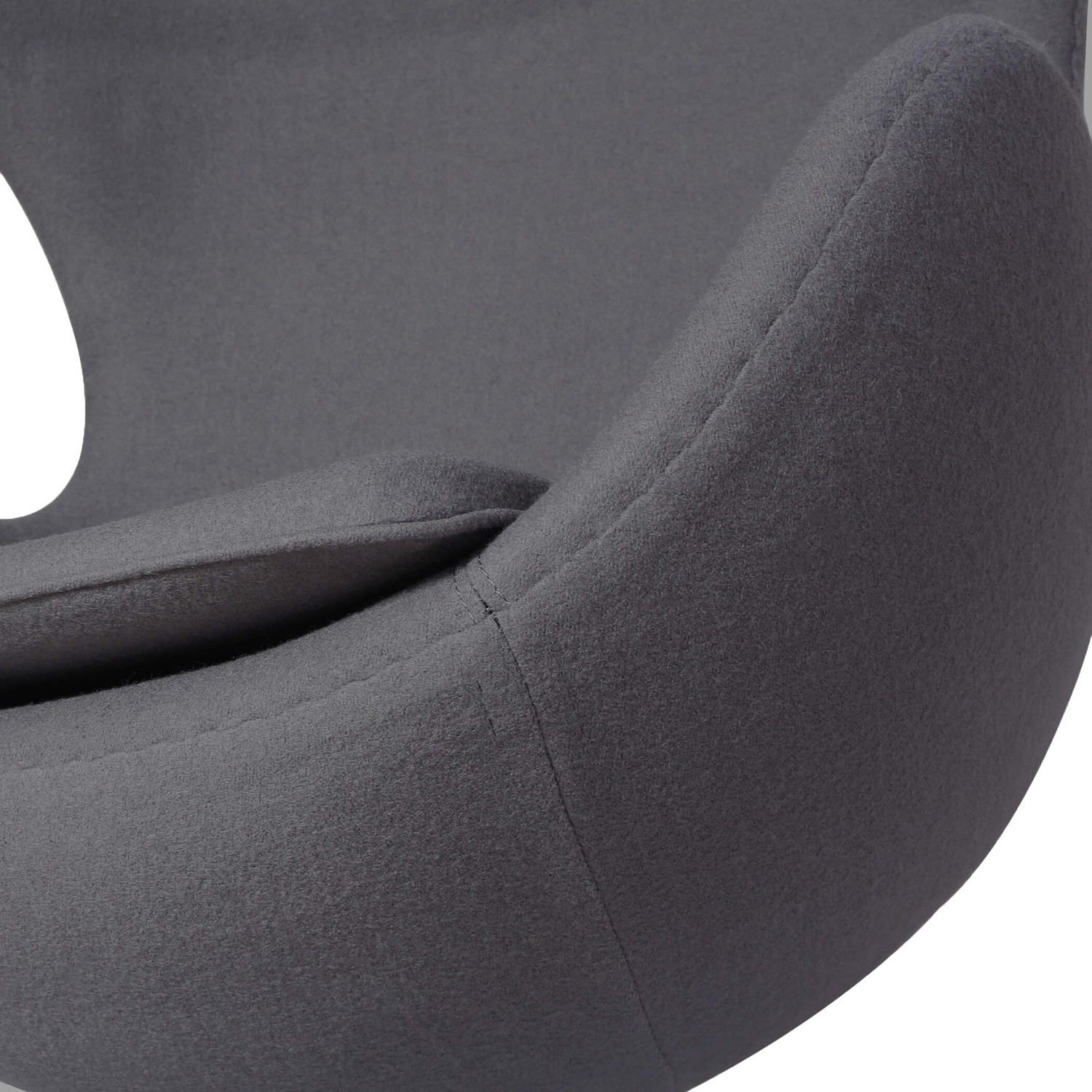 Egg Chair replica in cashmere del designer Arne Jacobsen