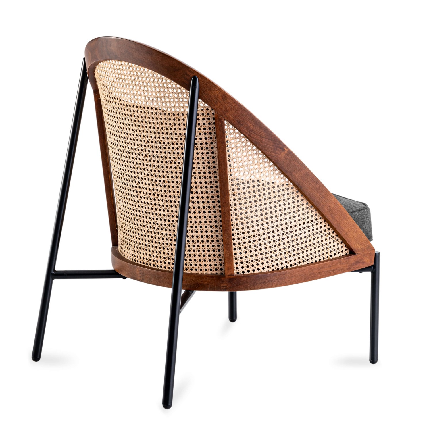 Sedia Robin in rattan naturale e elegante cuscino in cotone scandinavo