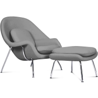 Réplica da cadeira Womb pelo designer Eero Saarinen