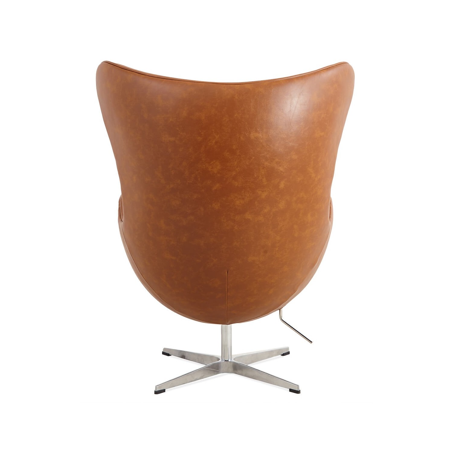 Replika fotela Egg Chair w stylu vintage z postarzanej skóry ekologicznej