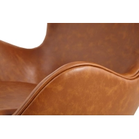 Sillón Egg Chair en Polipiel Encerada Vintage