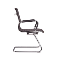 Sedia da ufficio Alu Lowback Fixed Edition in similpelle