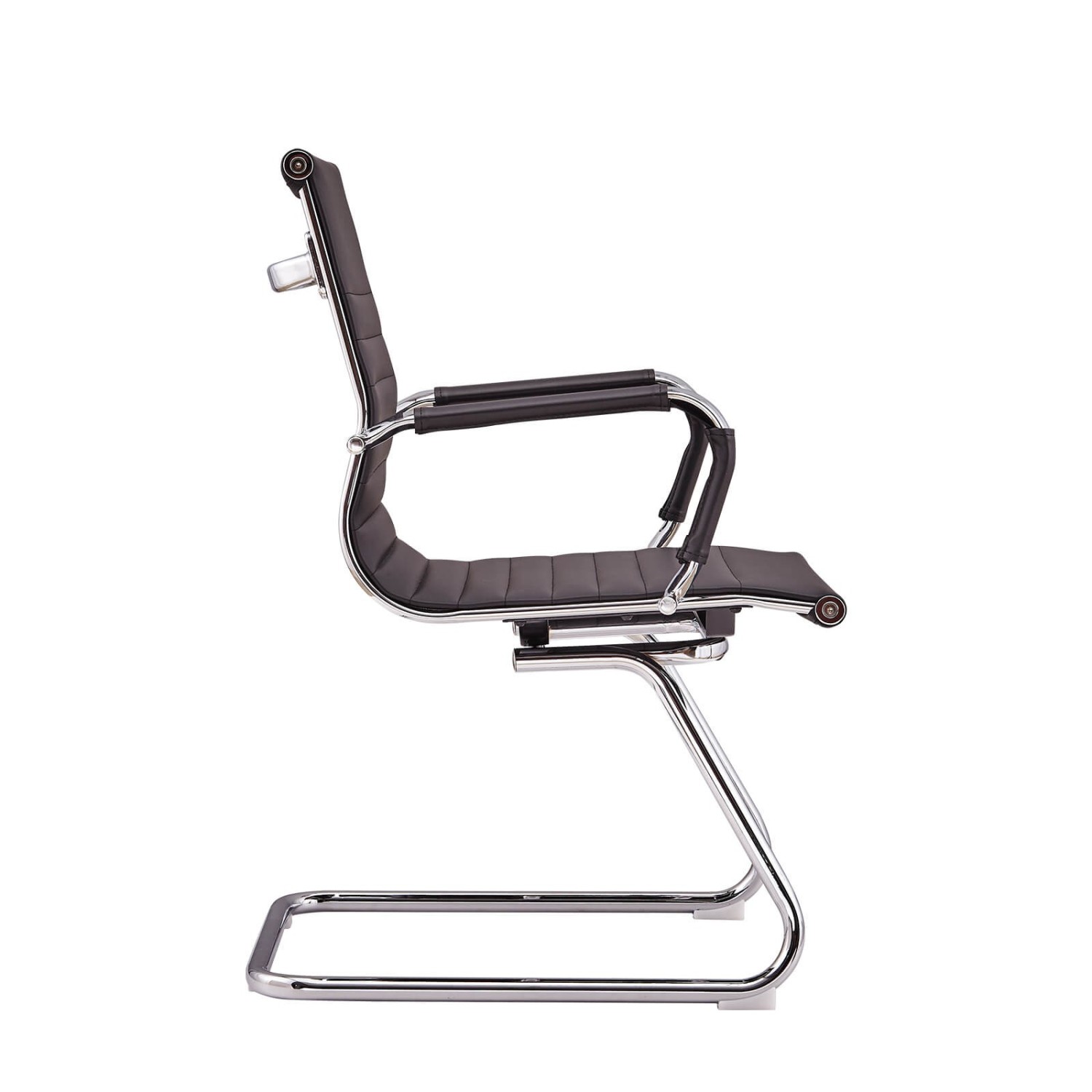 Sedia da ufficio Alu Lowback Fixed Edition in similpelle