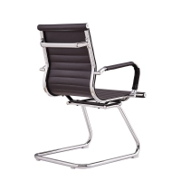Chaise de Bureau Alu Lowback Fixed Edition en Similicuir