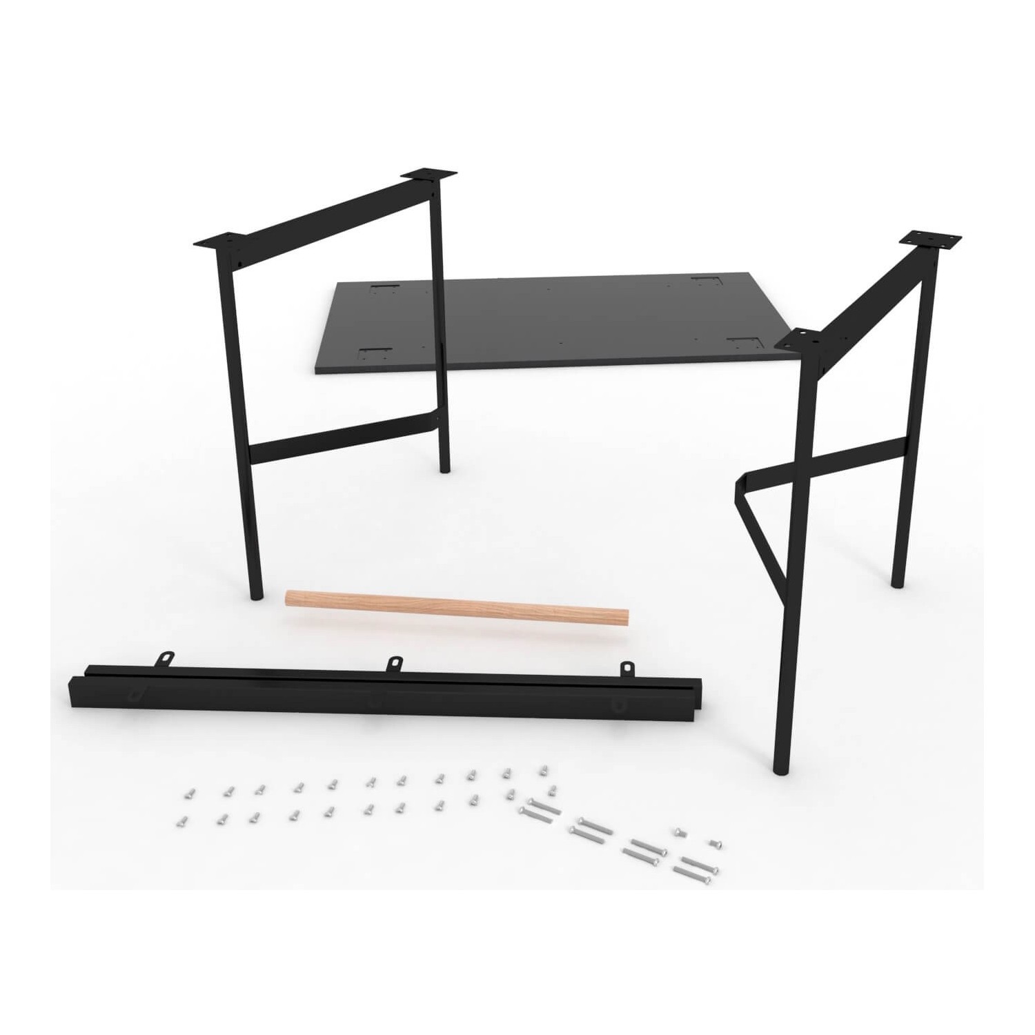 Table à Manger Rectangulaire Blackstorm 140x80cm en Bois de Chêne