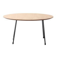 Runder Couchtisch 80 cm aus Eichenholz