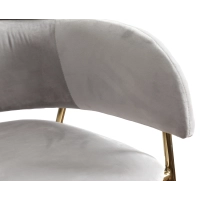 Sgabello alto imbottito con gambe dorate