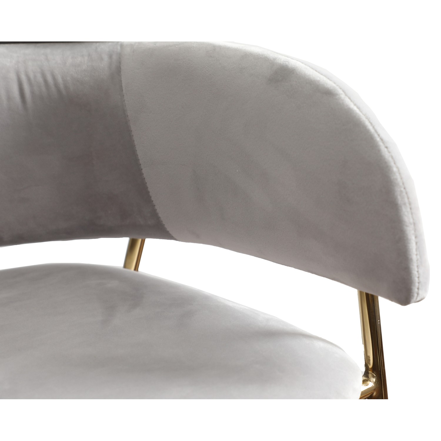 Sgabello alto imbottito con gambe dorate