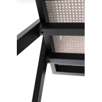 Réplica da cadeira Chandigarh com braços do designer Pierre Jeanneret 