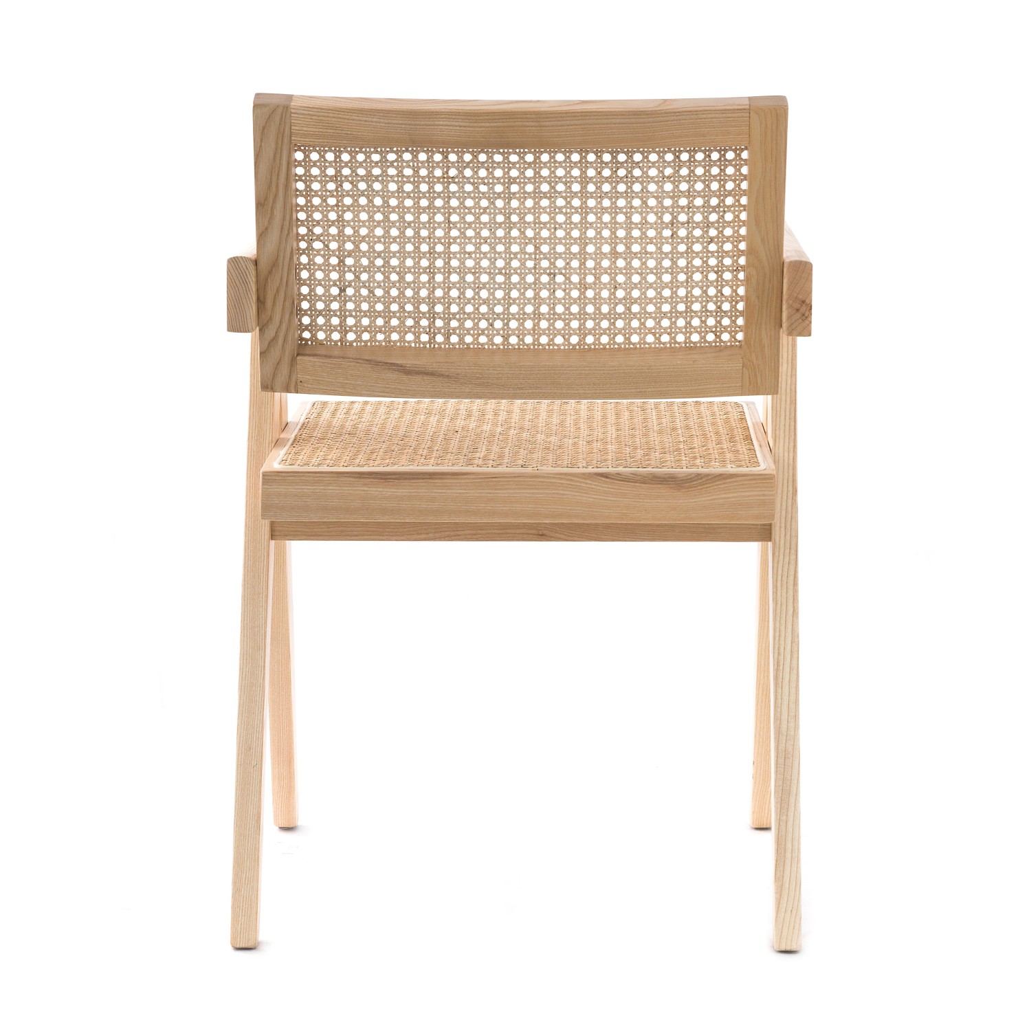 Replica Chandigarh stoel met armen door ontwerper Pierre Jeanneret 