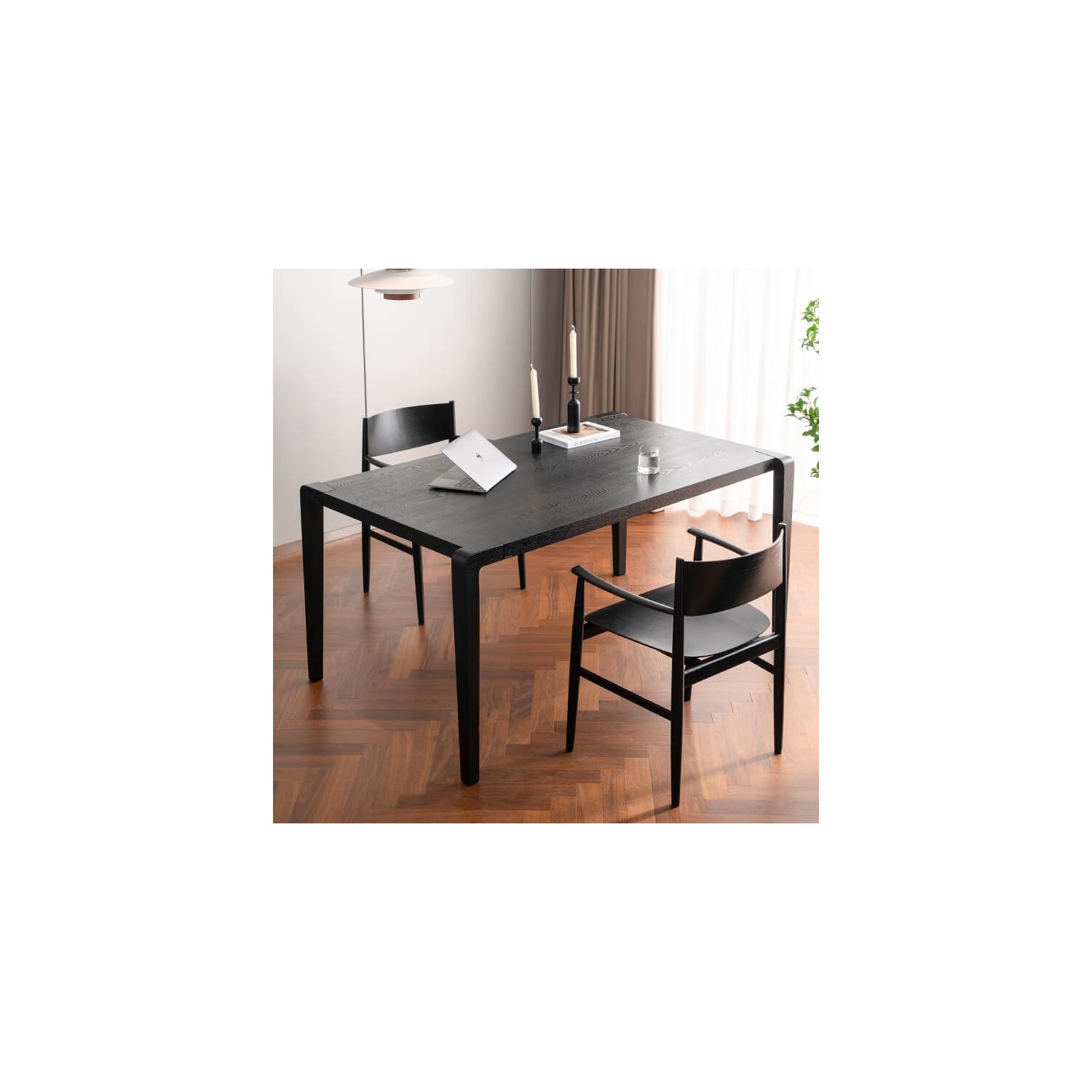Table à manger rectangulaire en bois Inmod