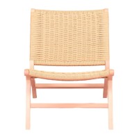Fotel Nordic Forest z drewna bukowego i naturalnej liny