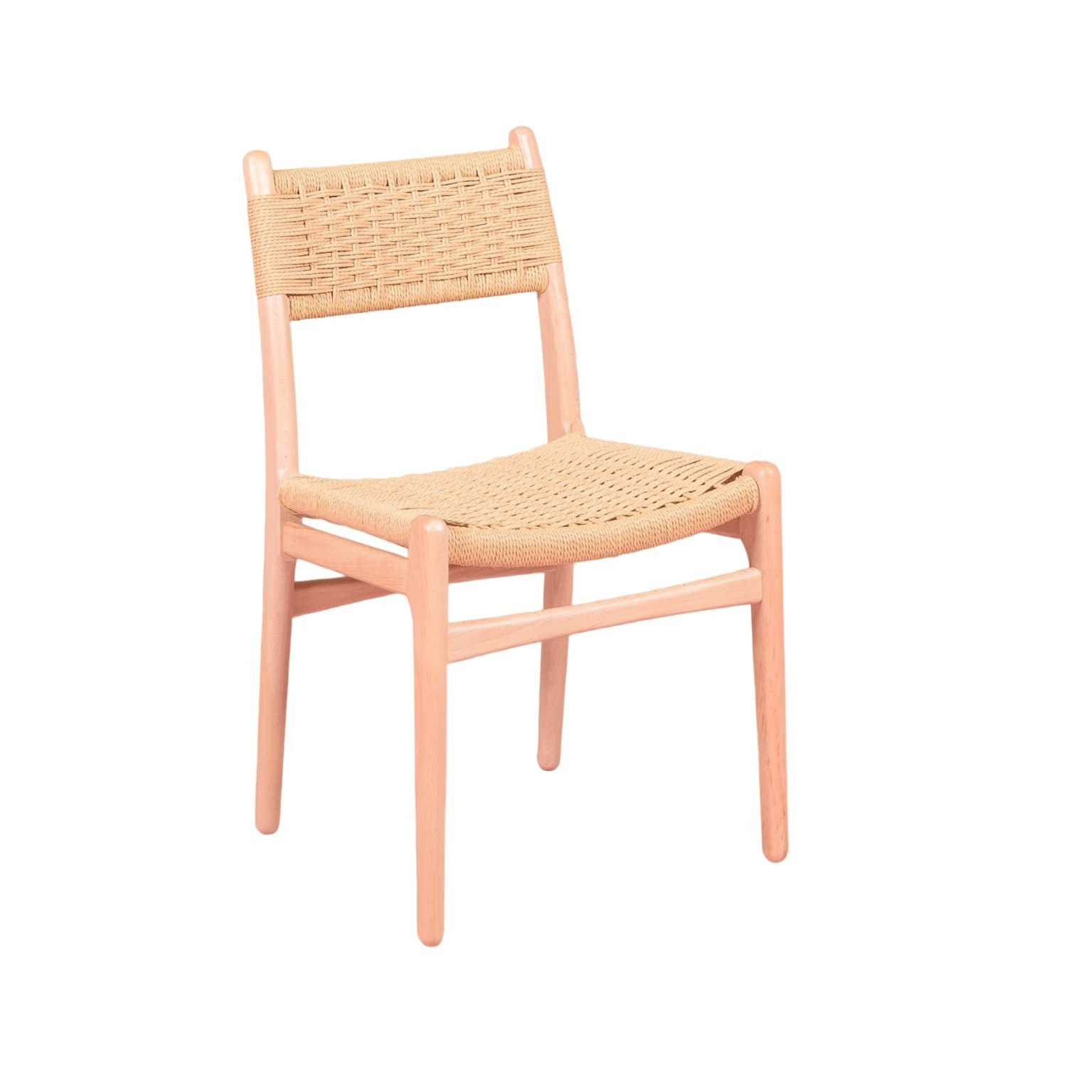 Liam Nordic chair in beech wood and natural rope