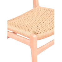 Sedia Liam Nordic in legno di faggio e corda naturale