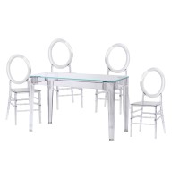 Balíček Ghost Stůl 120 cm a 4 židle Felipe Ghost