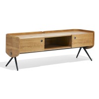 Mobile TV Oakland in legno massello di rovere