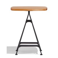 Table haute industrielle Amadeus en bois de hêtre