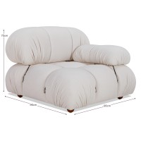 Sofá modular Laurel 2 piezas con reposabrazos